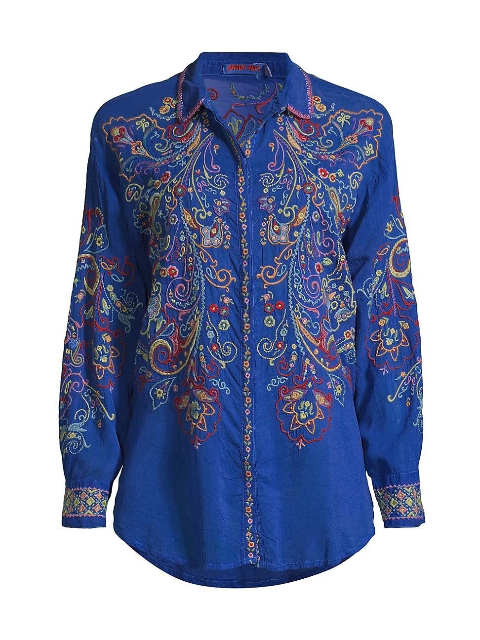 Womens Cachemire Embroidered Tunic Product Image