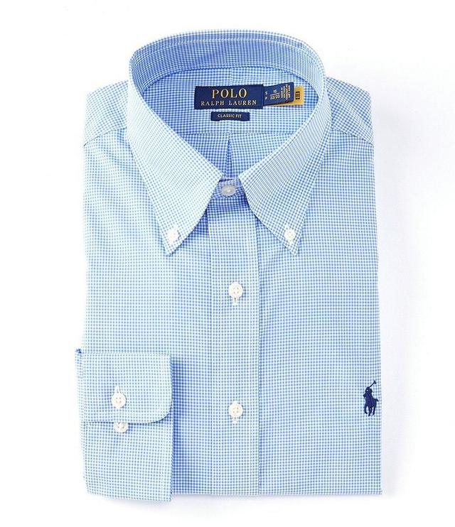 Polo Ralph Lauren Classic-Fit Button Down Collar Micro Grid Check Dress Shirt Product Image