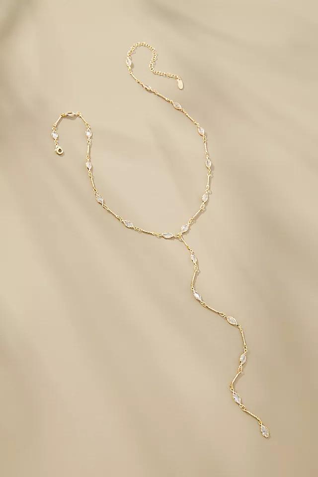 Faceted Crystal Lariat Necklace Product Image