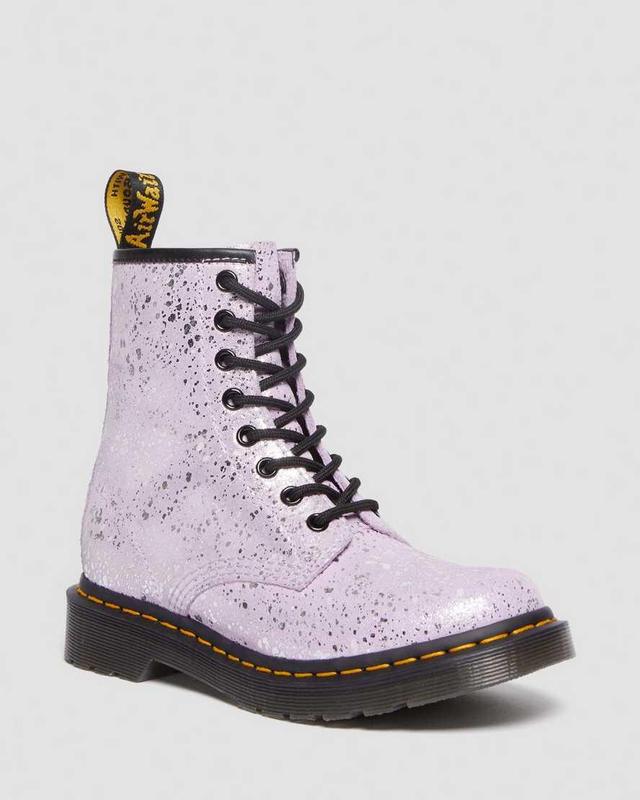 1460 Metallic Splatter Suede Lace Up Boots Product Image