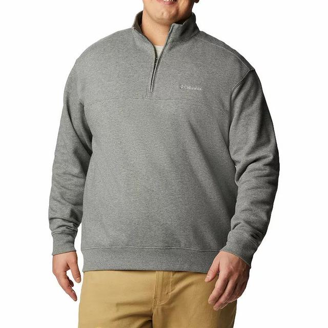 Big & Tall Columbia Hart Mountain Half-Zip Pullover, Mens Grey Heather Product Image