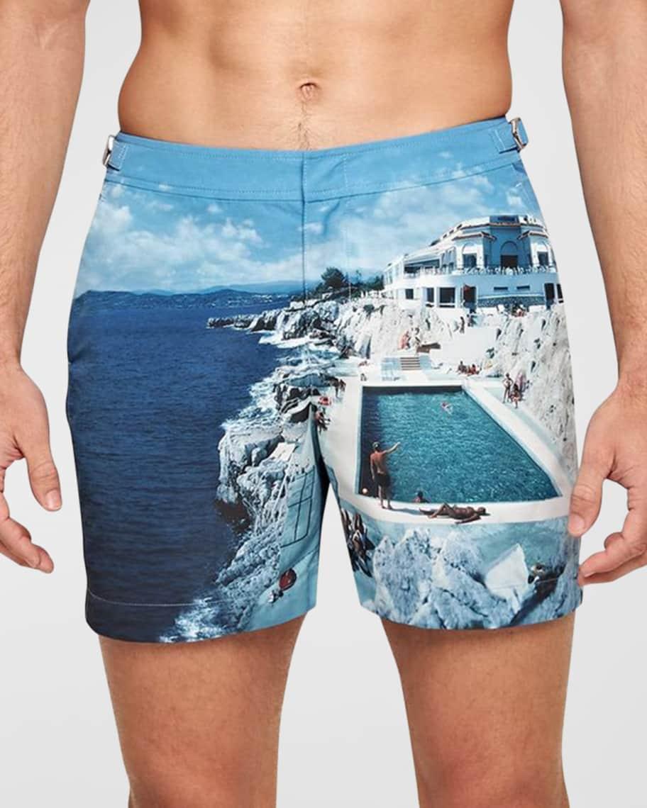 Mens Bulldog Photographic Swim Trunks Product Image