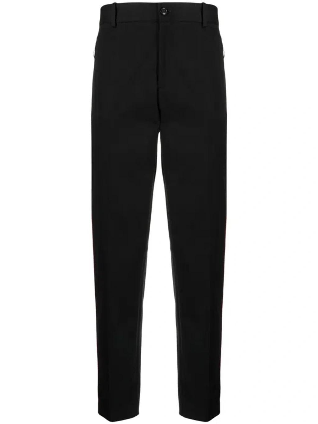 Side-stripe Tapered Trousers In Black Product Image