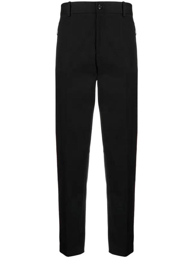 Side-stripe Tapered Trousers In Black Product Image