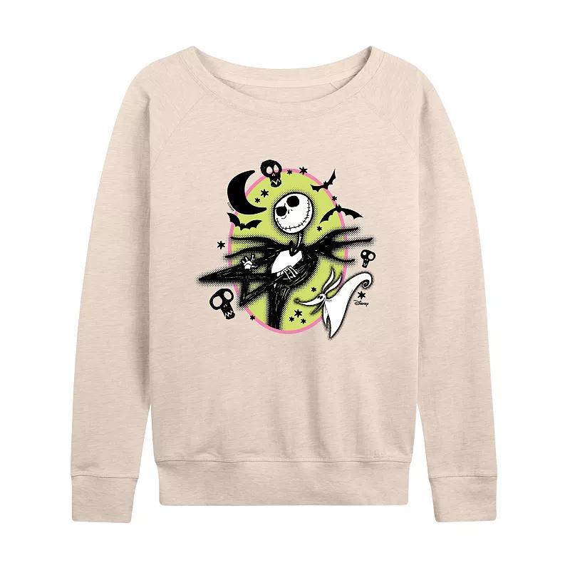 Disneys Nightmare Before Christmas Jack & Zero Womens Halloween Lightweight French Terry Sweatshirt Product Image