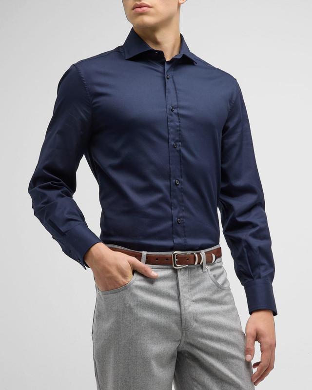 Mens Cotton Twill Sport Shirt Product Image