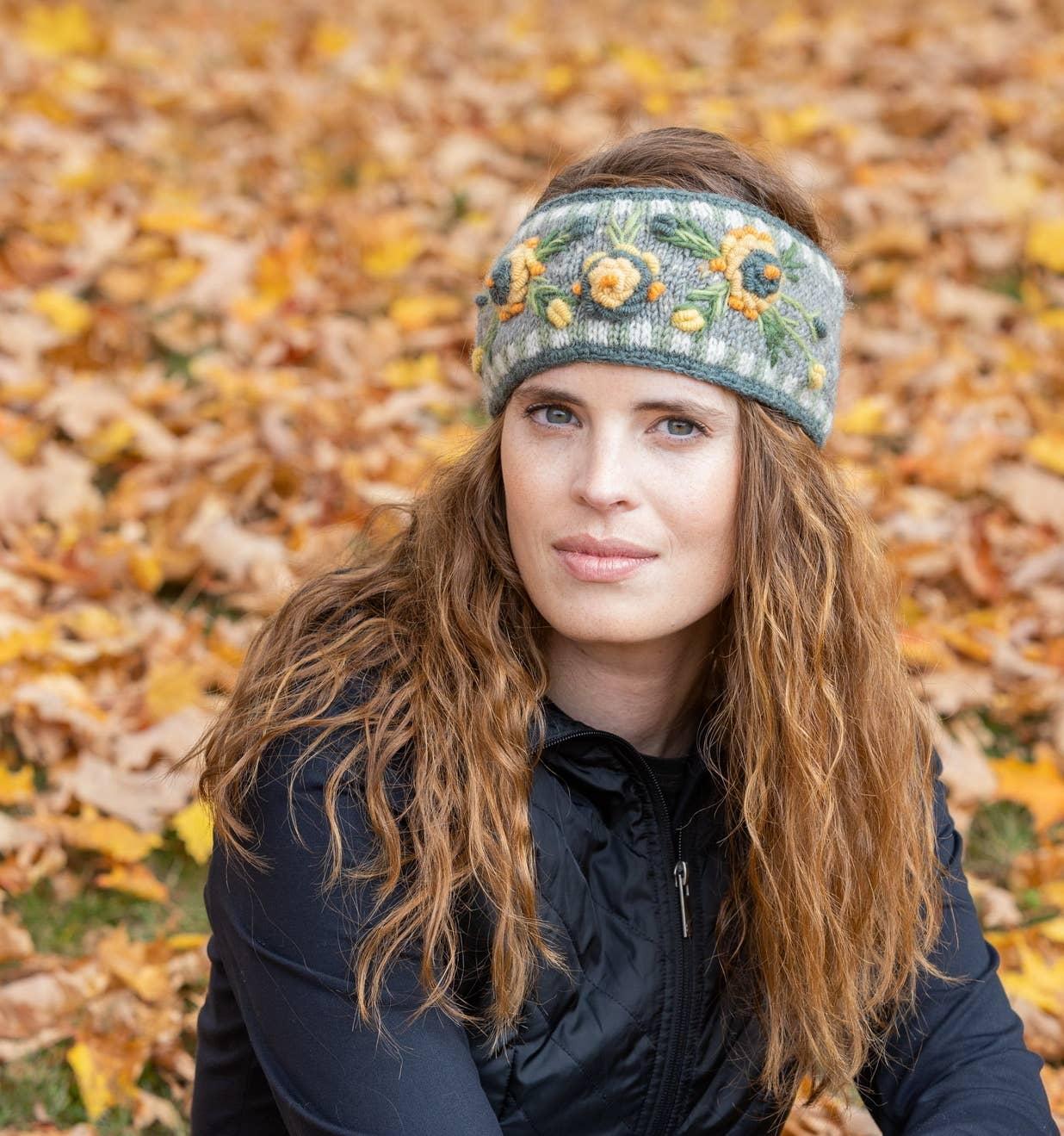 Aubrey  - women's wool knit headband: Petal Product Image