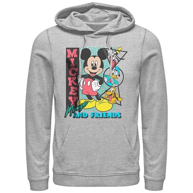 Mens Mickey Mouse And Friends Shapes Graphic Hoodie Athletic Grey Product Image