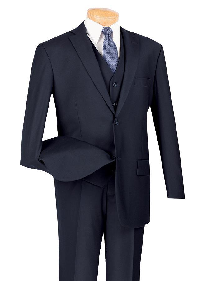 Morgan Collection - Regular Fit 3 Piece Suit 2 Button Navy Product Image