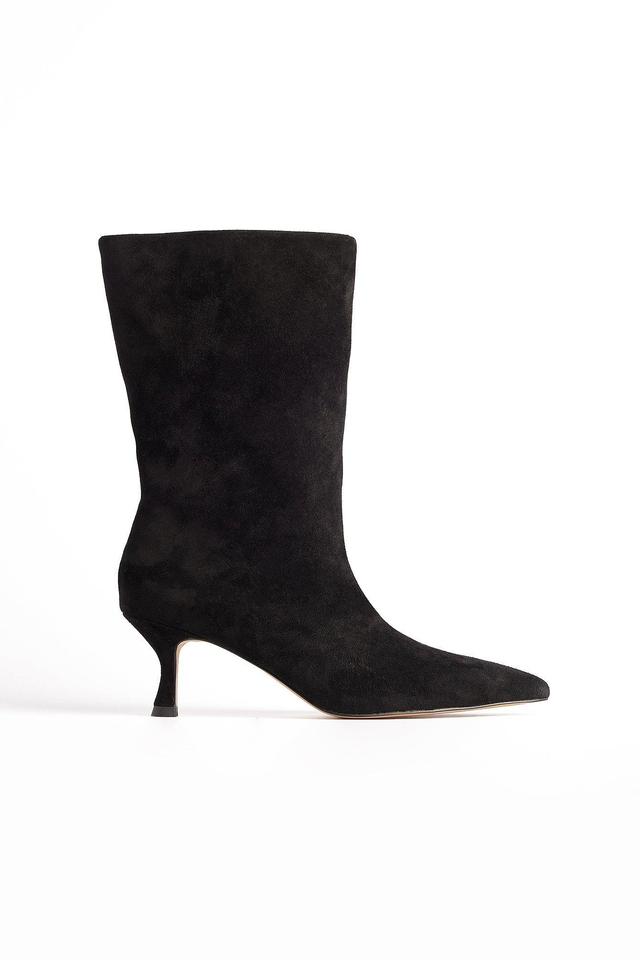 Ankle Suede Pointy Toe Boots Product Image