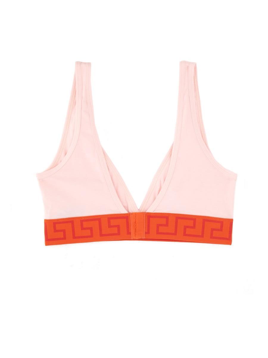 VERSACE Bralette With Greek In Pink Product Image