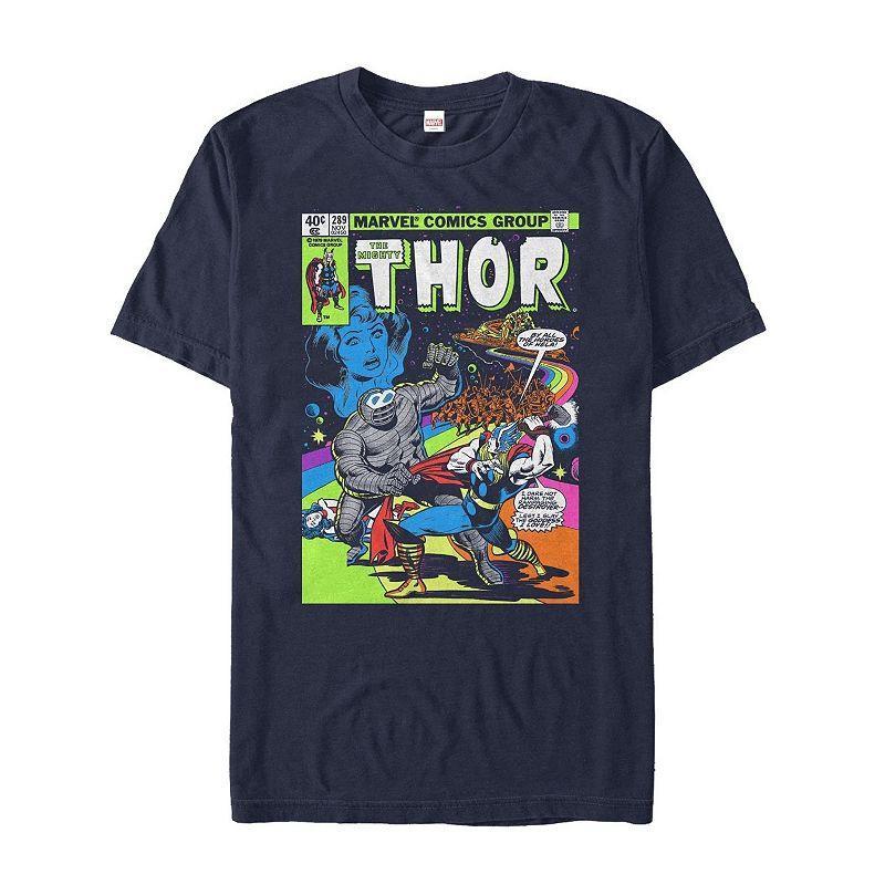 Mens Thor Retro Comic Tee Blue Product Image