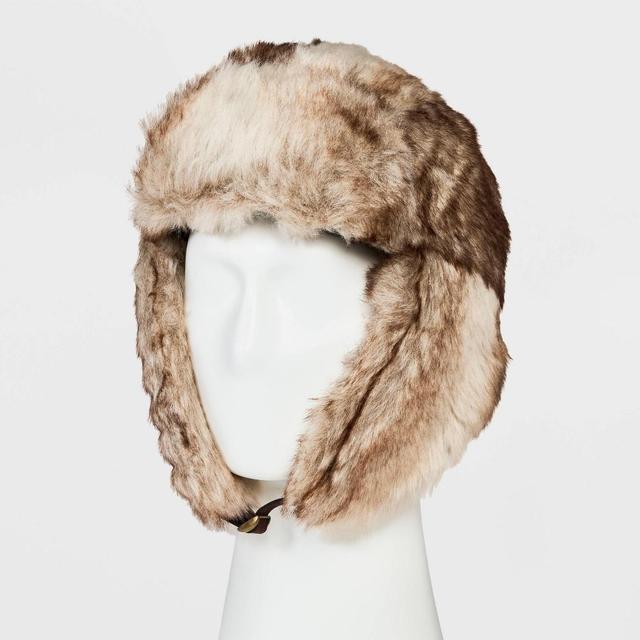 Mens All Over Faux Fur Trapper Hat - Goodfellow & Co Cream Product Image