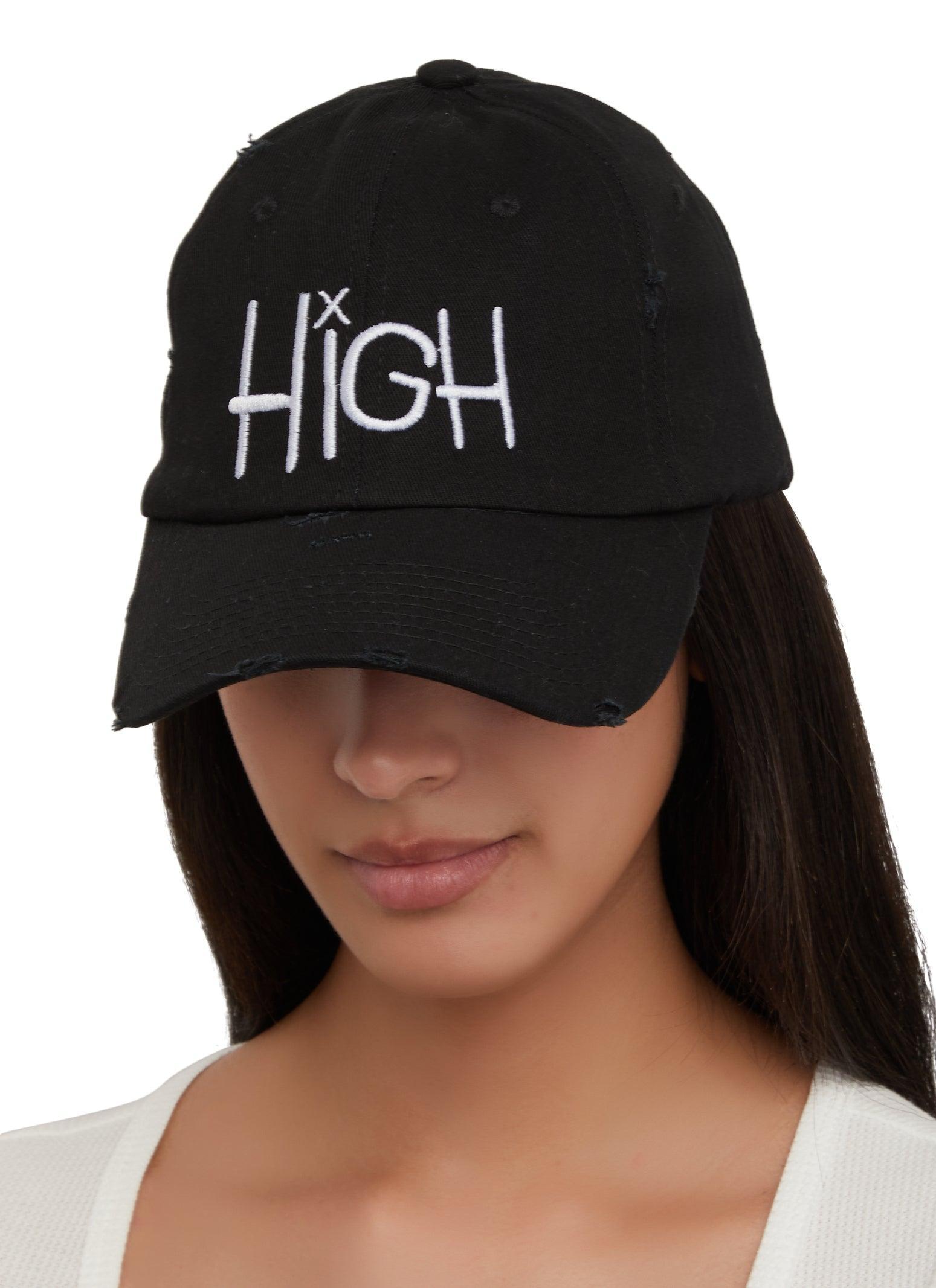 High Distressed Baseball Cap Female Product Image