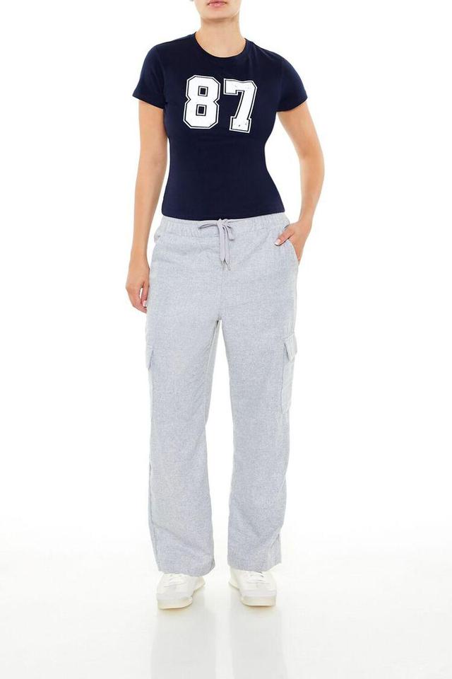 Mid-Rise Drawstring Cargo Pants | Forever 21 Product Image