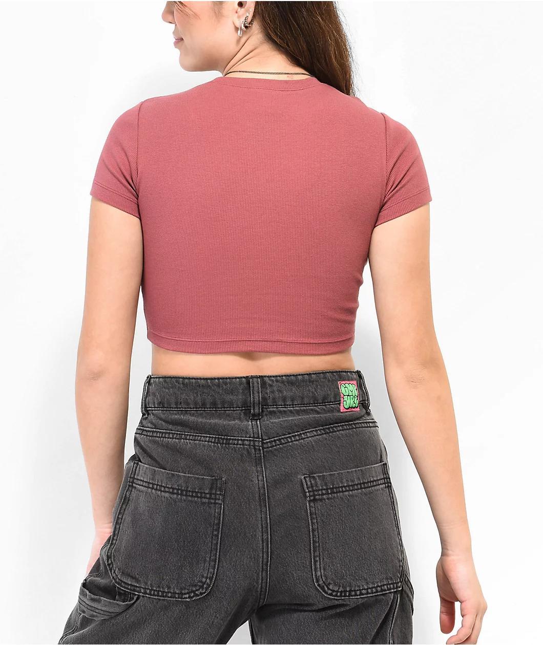 Ninth Hall Lisa Rouge Cut Out Crop Top Product Image