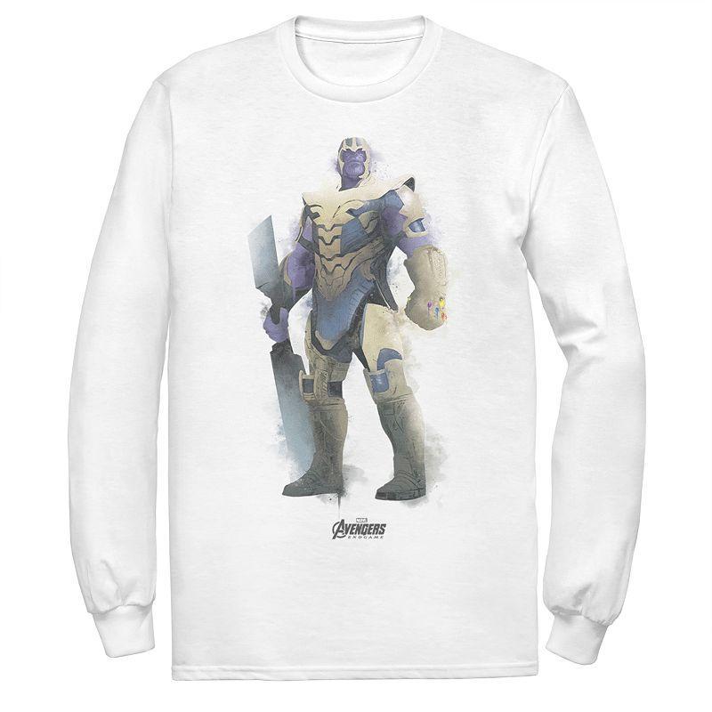 Mens Marvel Avengers Thanos Paint Long Sleeve Tee Product Image