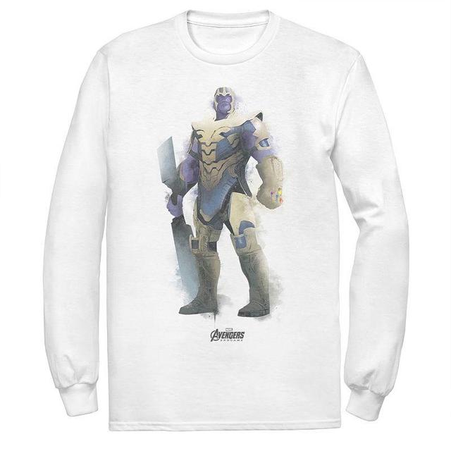 Mens Marvel Avengers Thanos Paint Long Sleeve Tee Product Image