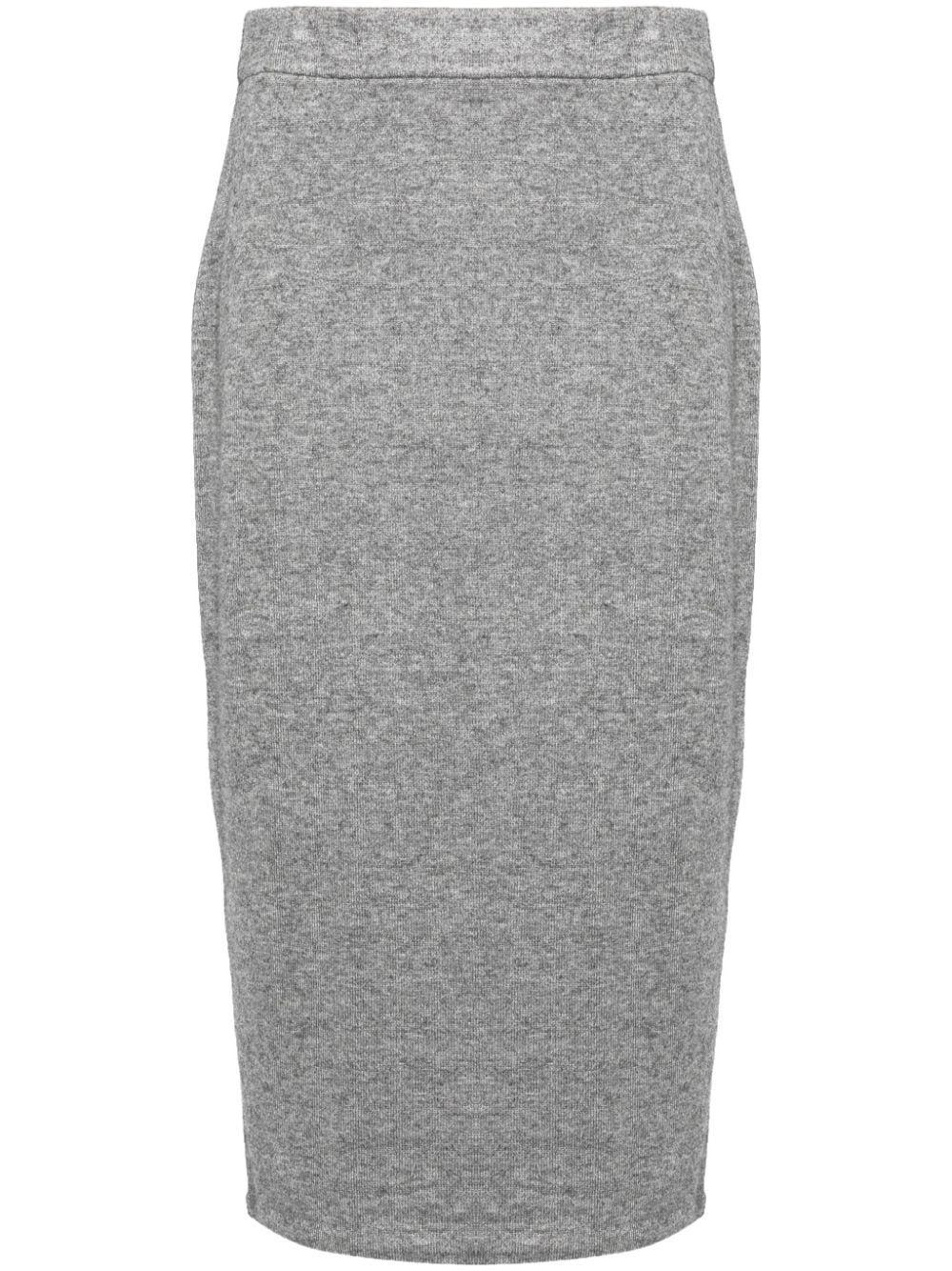 Midi Sweater Skirt In Grey Product Image