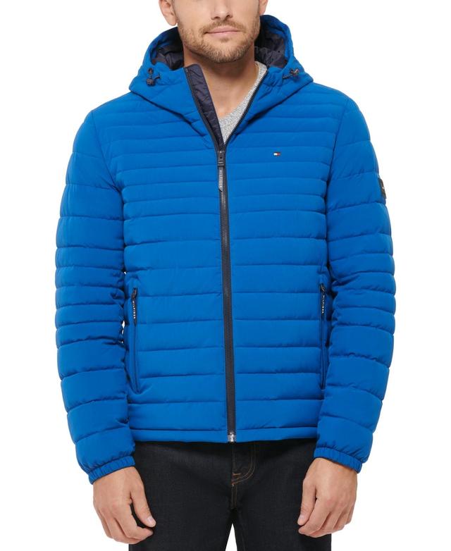 Tommy Hilfiger Mens Stretch Quilted Hooded Jacket Product Image