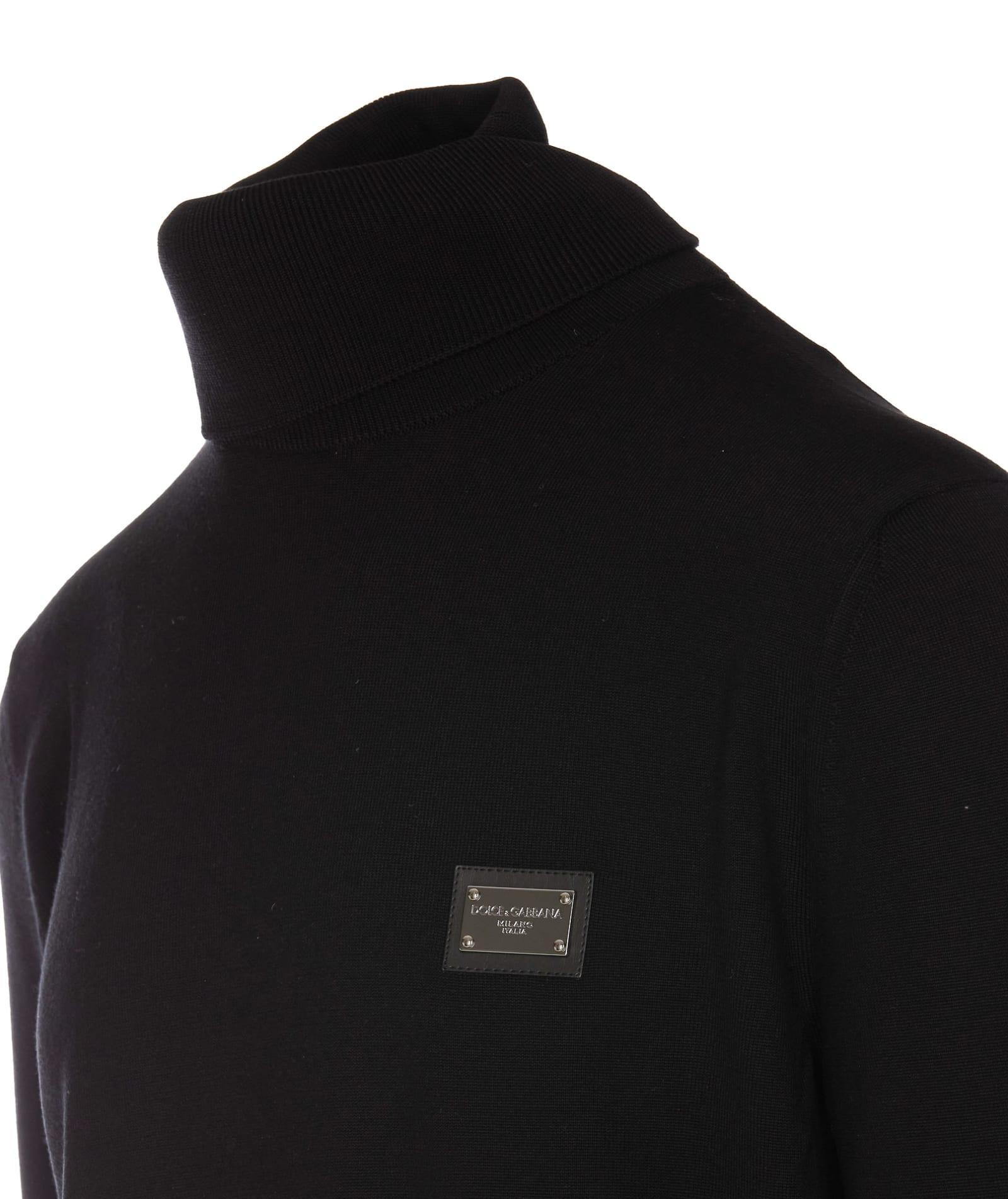 Logo Plaque Pullover In Black Product Image