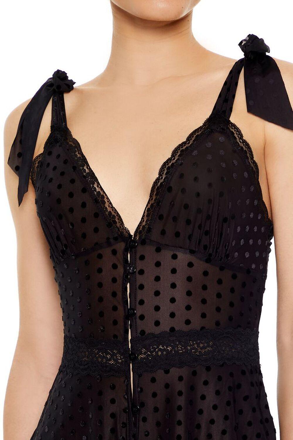 Polka Dot Lingerie Romper | Forever 21 Product Image