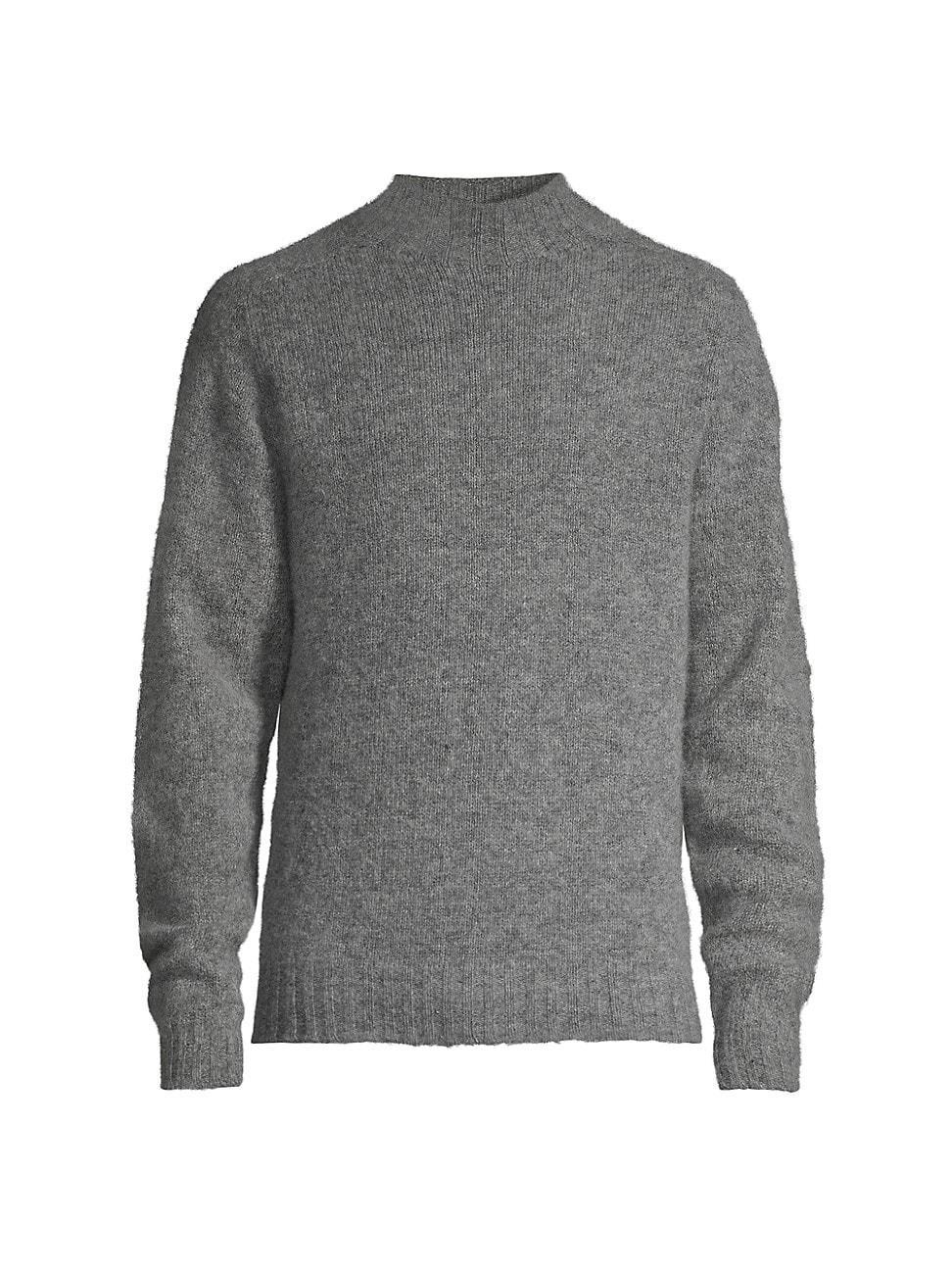 Mens Shetland Mock Turtleneck Sweater Product Image