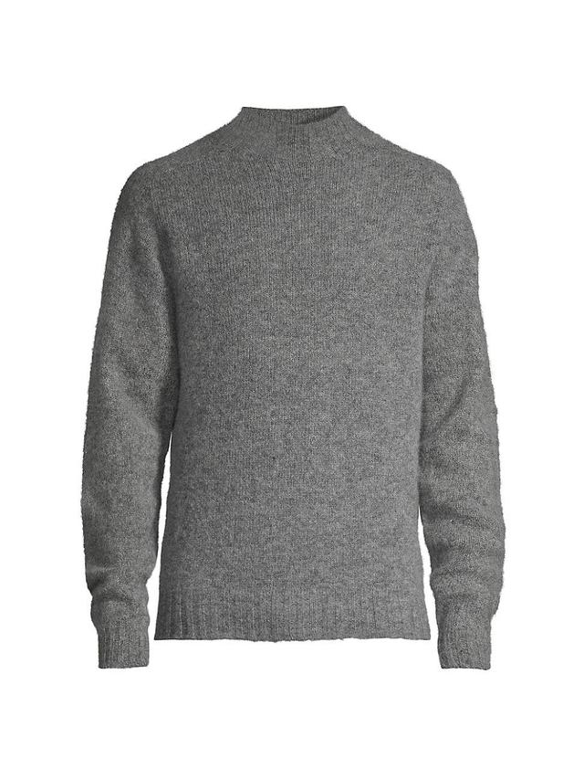 Mens Shetland Mock Turtleneck Sweater Product Image