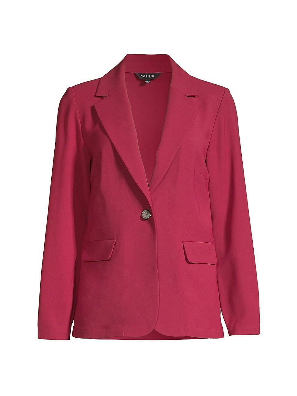 Womens Crepe Single-Button Blazer Product Image