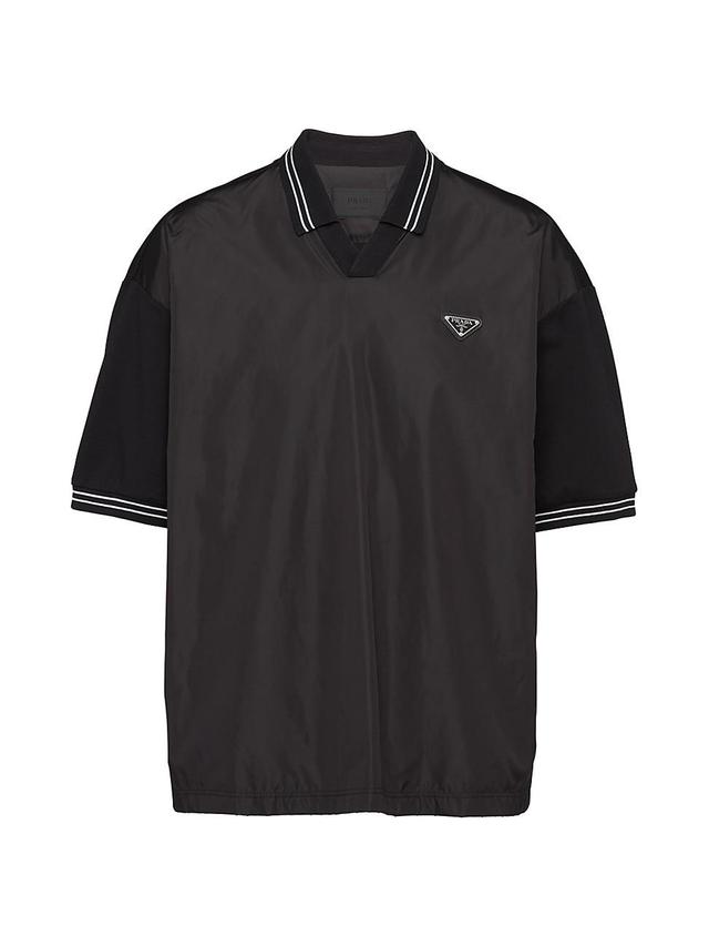 Mens Piqu Polo Shirt with Re-Nylon Detail Product Image