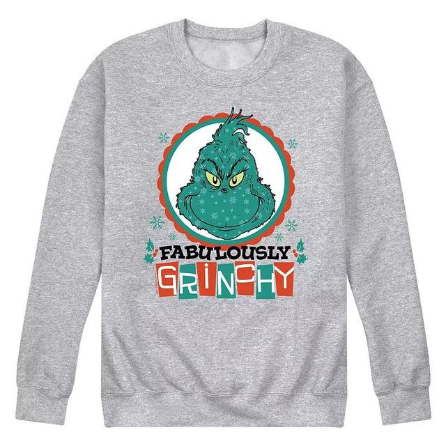 Mens Dr. Seuss The Grinch Fabulously Grinchy Fleece Sweatshirt Product Image