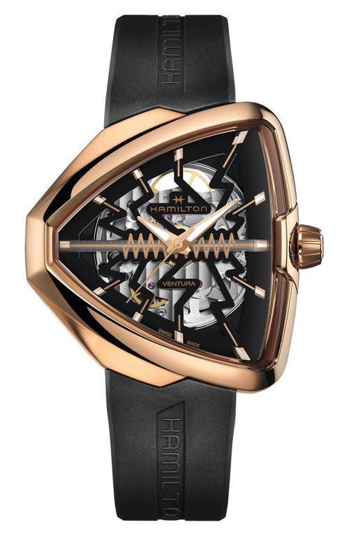 Hamilton Ventura Elvis80 Skeleton Automatic Rubber Strap Watch, 44.6mm Product Image