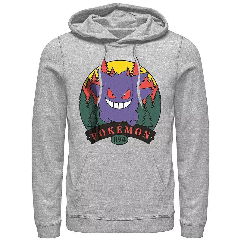 Mens Pokemon Gengar Attack Graphic Hoodie Athletic Grey Product Image