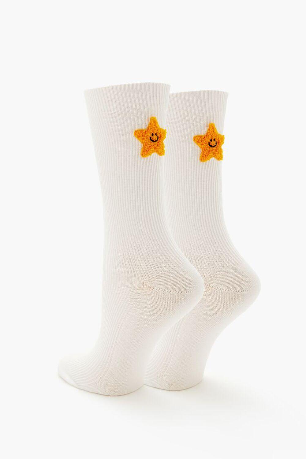 Star Happy Face Crew Socks | Forever 21 Product Image