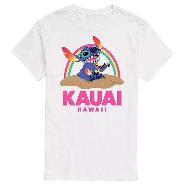 Disneys Lilo & Stitch Big & Tall Kauai Hawaii Graphic Tee, Mens Heather Grey Product Image