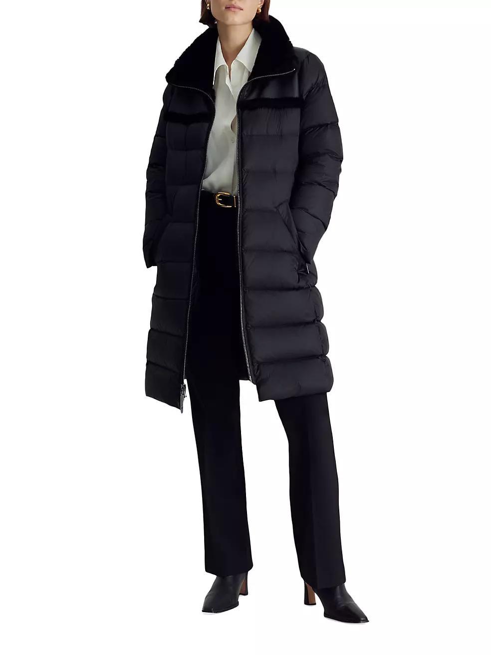 Milan Shearling-Trim Puffer Coat Product Image