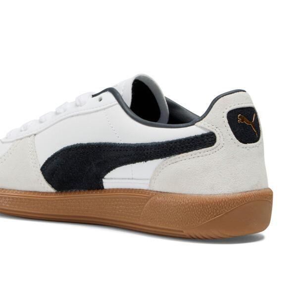 PUMA Palermo Leather Women's Sneakers in White/Vapor Grey/Gum Product Image