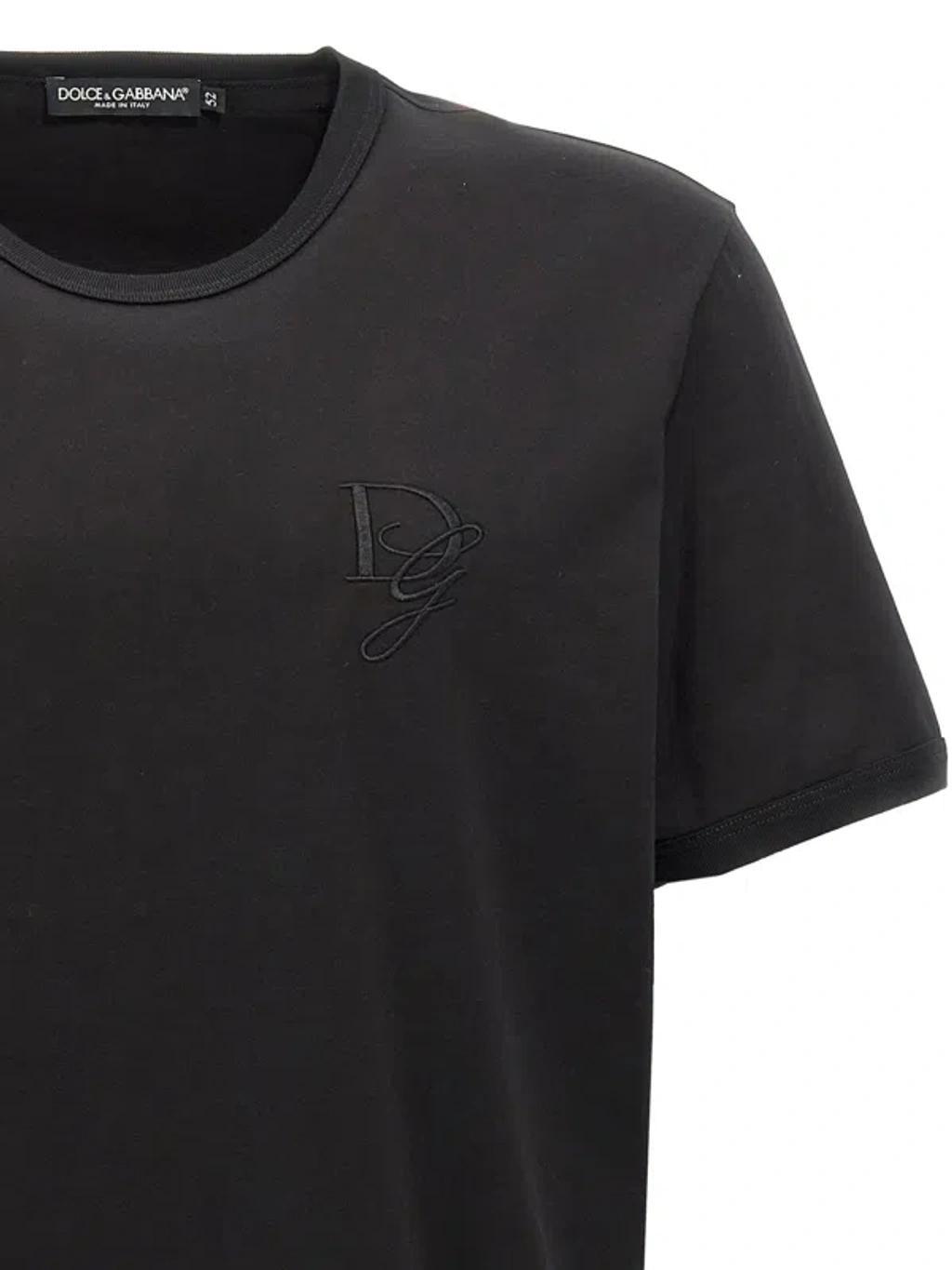 Logo Embroidery T-shirt In Black Product Image