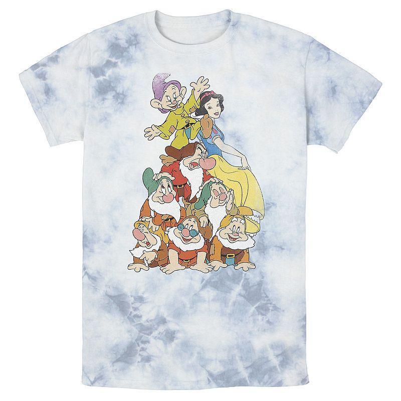 Mens Disney Snow White Seven Dwarf Stack Bomabrd Wash Tee Product Image