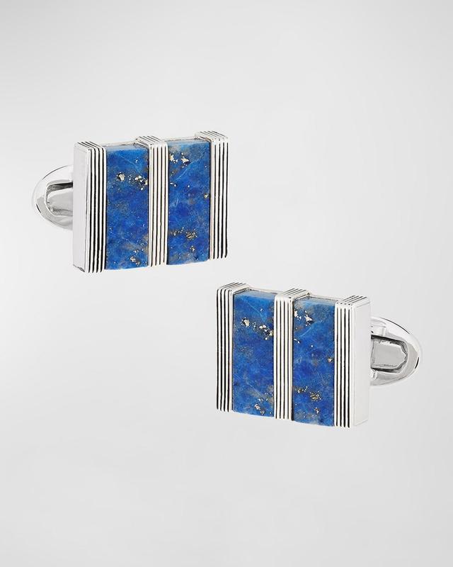 Men's Rectangle Lapis Lazuli Cufflinks Product Image