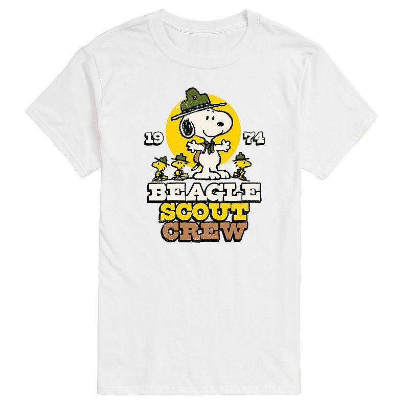 Big & Tall Peanuts Beagle Scouts Crew Graphic Tee, Mens Grey Gray Product Image