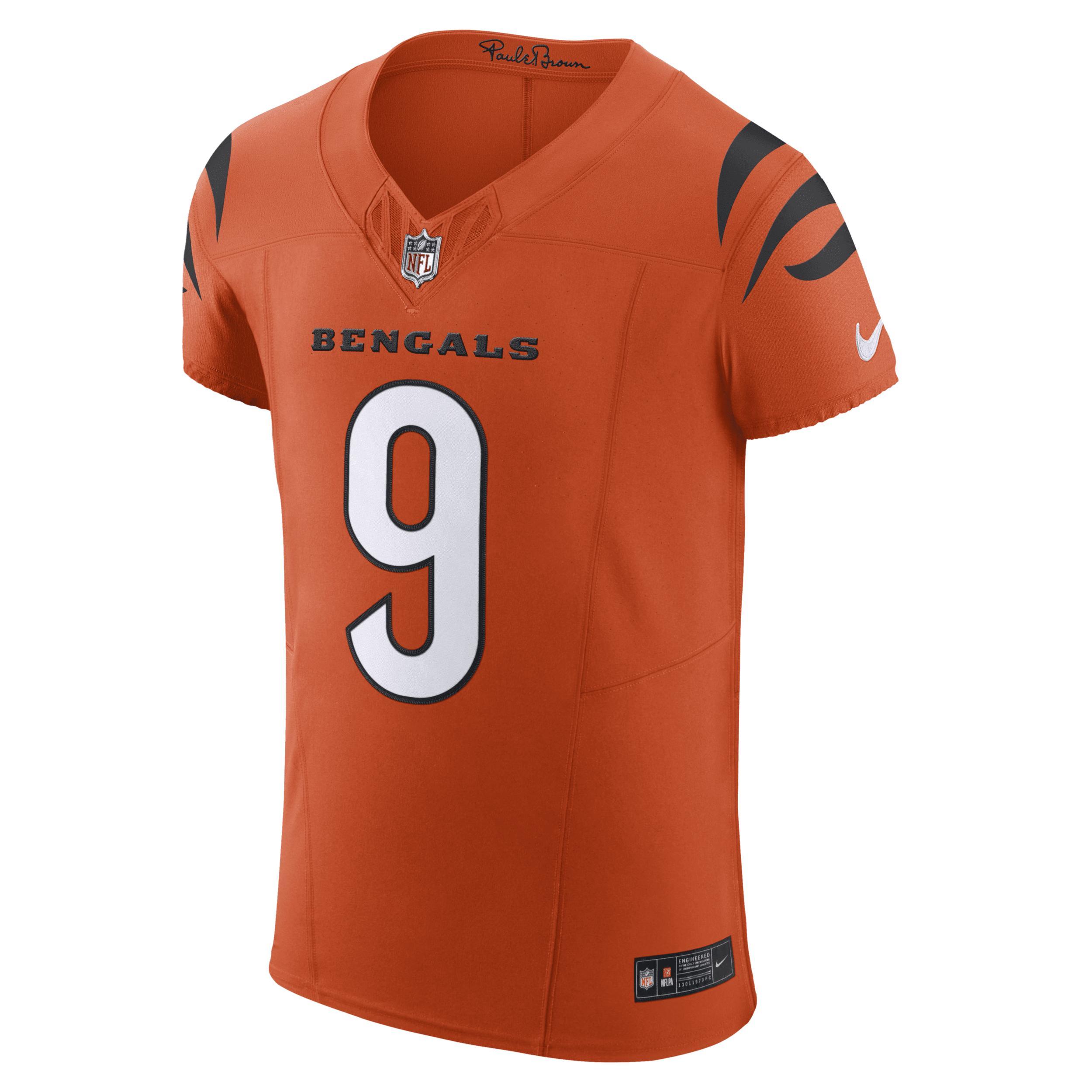 Mens Nike Joe Burrow Orange Cincinnati Bengals Vapor F.u.s.e. Elite Jersey - Orange Product Image