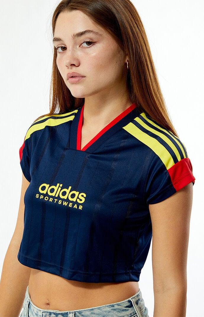 Adidas Women's Tiro Cut 3-Stripes Cropped Jersey - Product Image