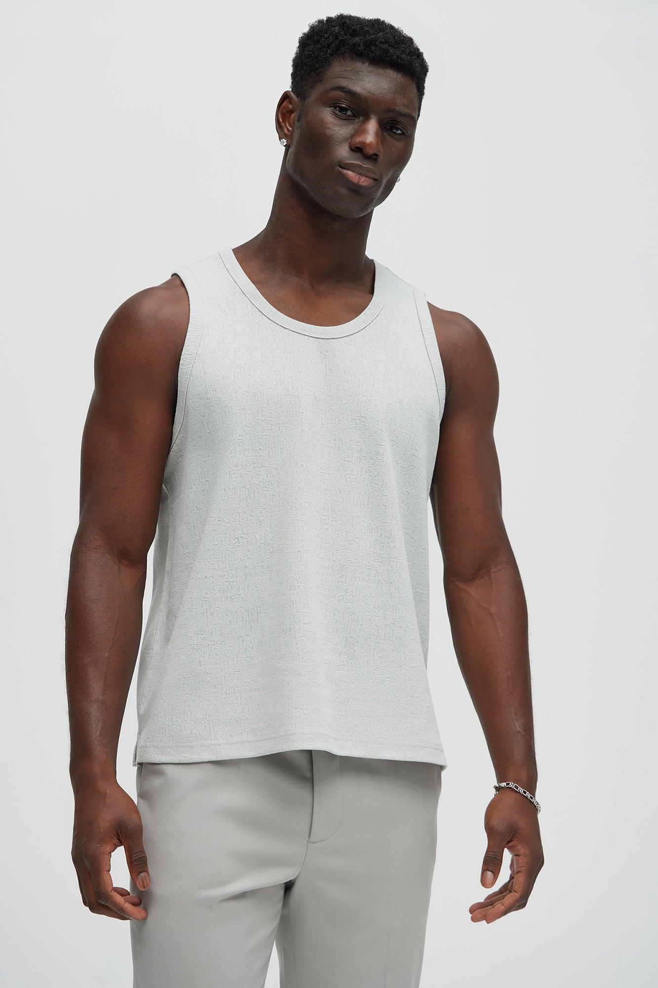 Duval Textured Relaxed Tank - Grey product image