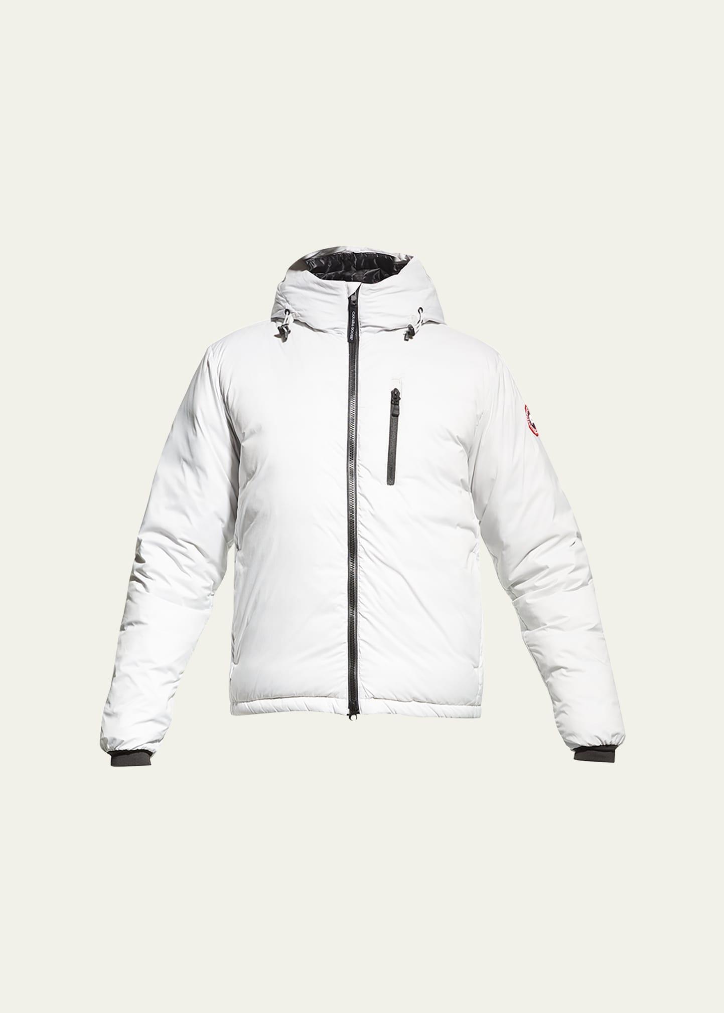 Mens Lodge Zip-Front Hoodie Puffer Coat Product Image