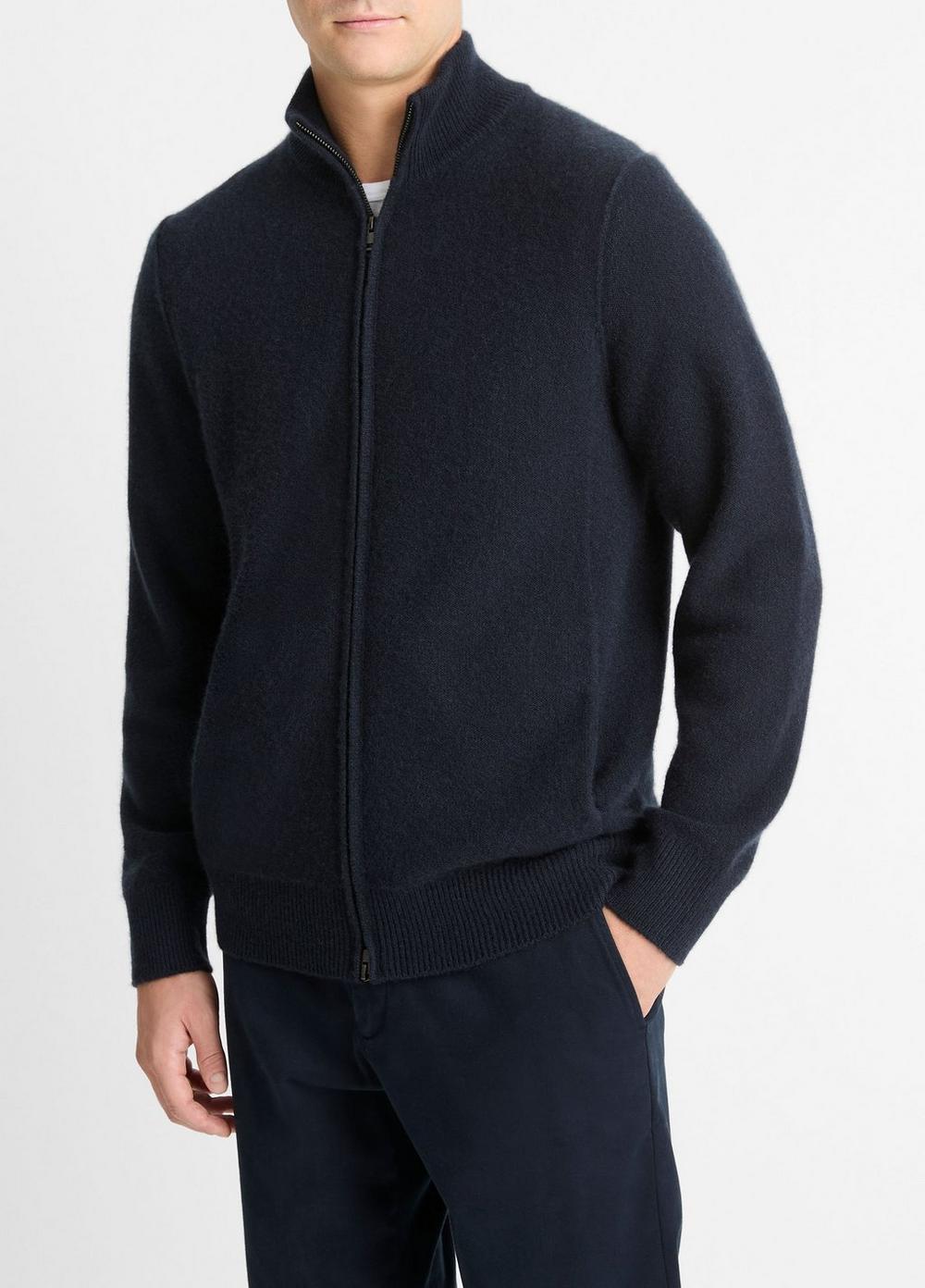 Plush Cashmere Full-Zip Sweater Product Image