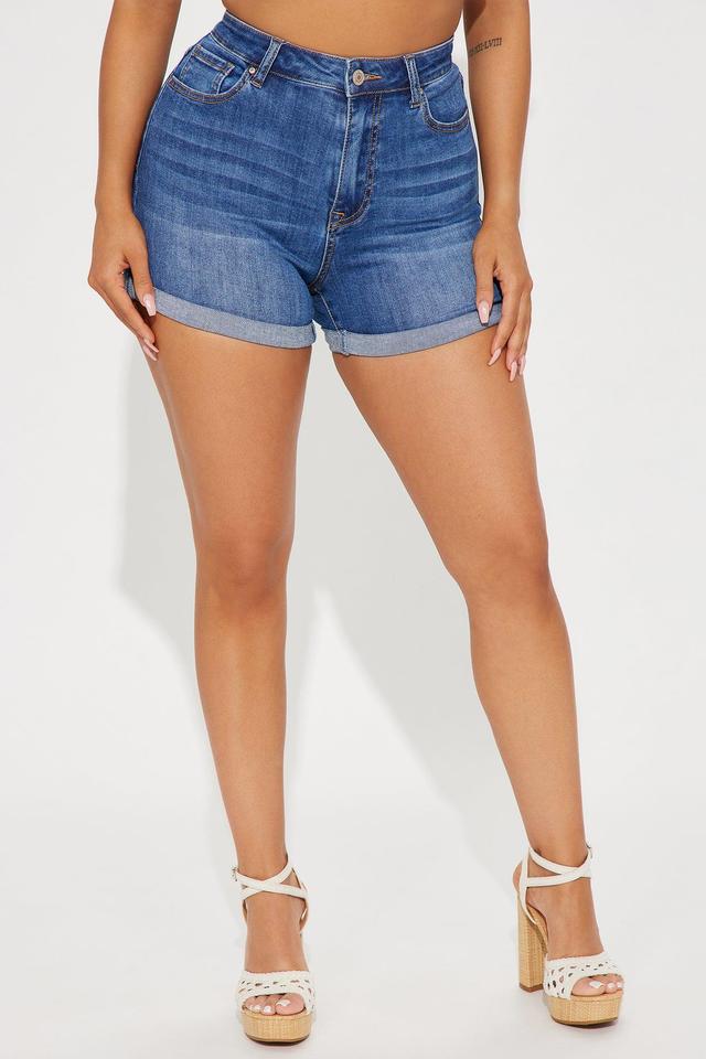 Coming Back To You Stretch Denim Shorts - Medium Wash Product Image