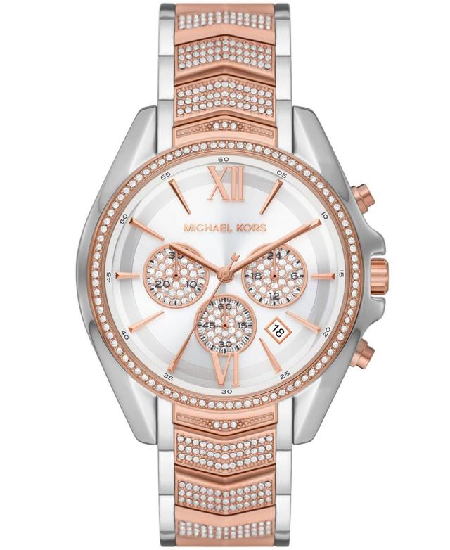 Michael Kors Womens Whitney Chronograph Two-Tone Stainless Steel Bracelet Watch 44mm - Two-Tone Product Image