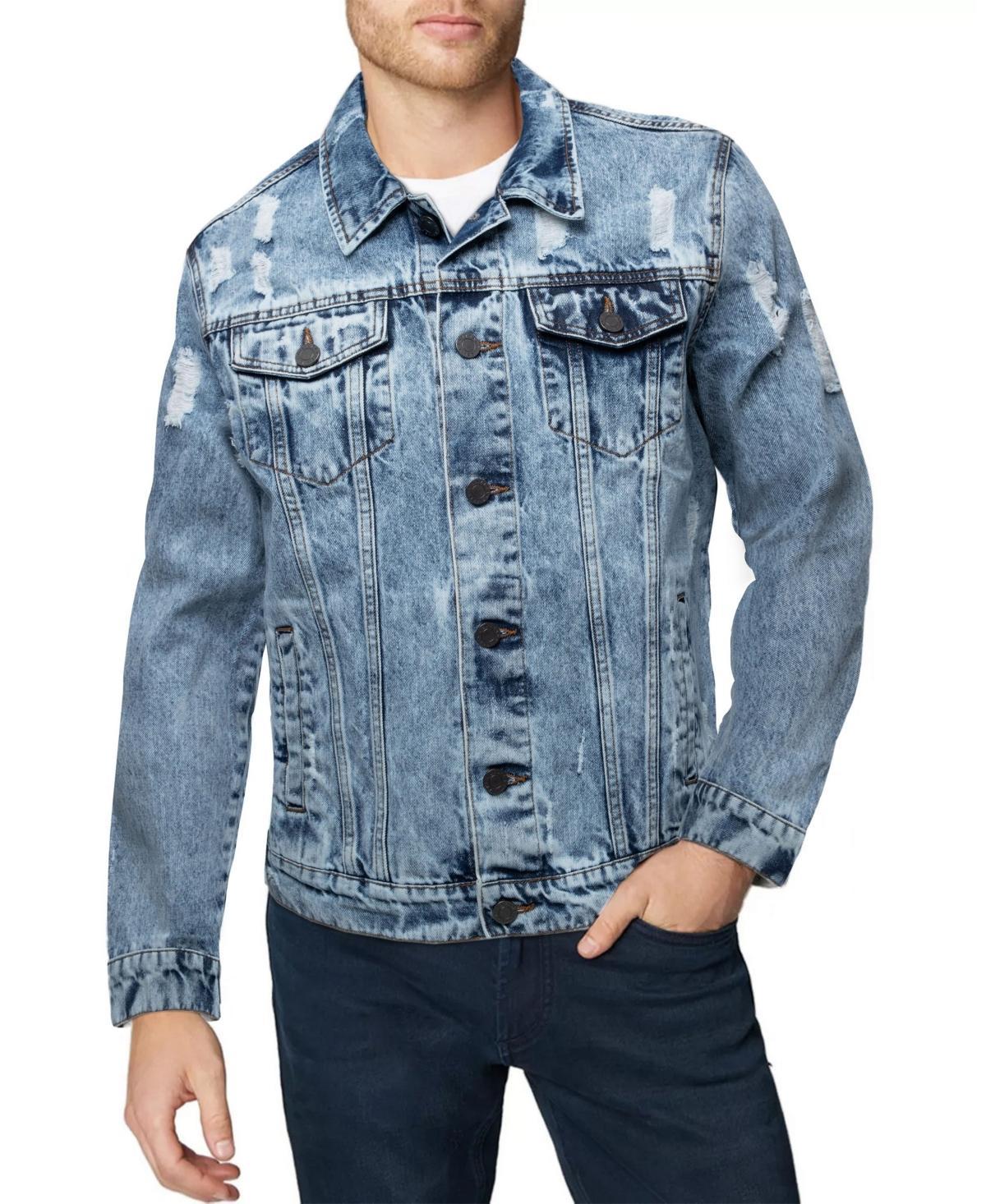 Mens Slim Washed Denim Jacket Product Image