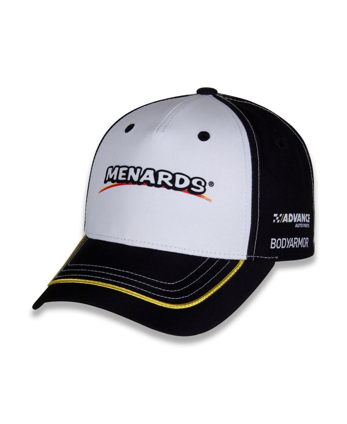 Team Penske Mens White Ryan Blaney Menards Uniform Adjustable Hat - White, Black Product Image